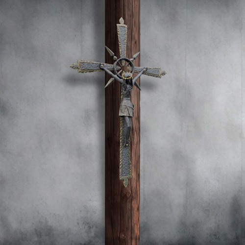 crucifijo forjado artesanal decorativo handmade artisan decorative