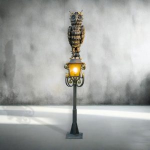 farola buho forjada artesanal artistica decorativa streetlight handmade artisan decorative