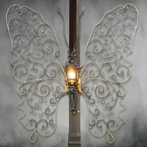 farola mariposa forjada artesanal artistica decorativa streetlight handmade artisan decorative