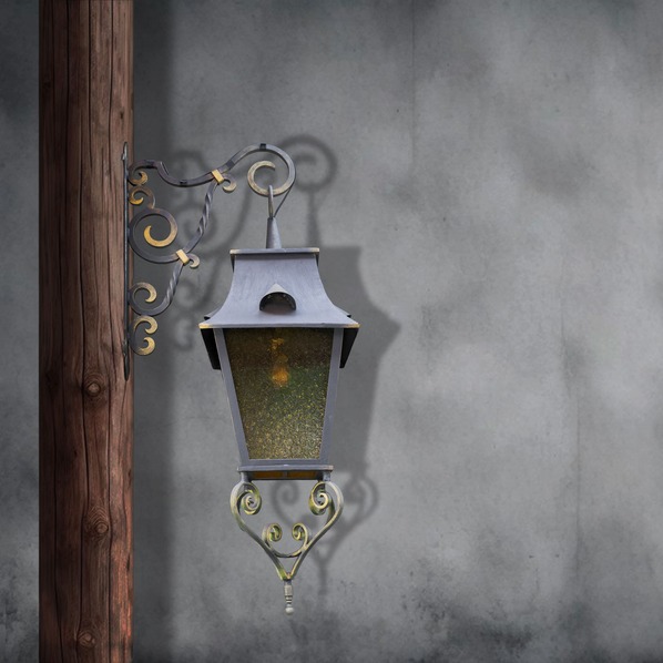 farola streetlight farol suspendida basica forjada artistico artesana decortativa handmade artisan decorative sin luz