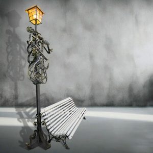 farola streetlight guitarrista artistico artesanal decortativa handmade artisan decorative