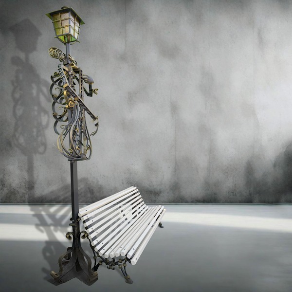 farola streetlight guitarrista artistico artesanal decortativa handmade artisan decorative sin luz