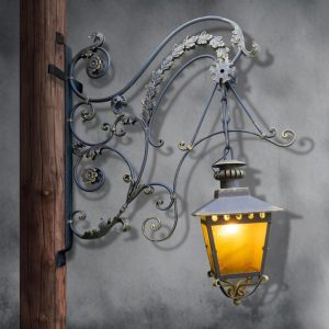 farola streetlight suspendida forjada artistico artesanal decortativa handmade artisan decorative